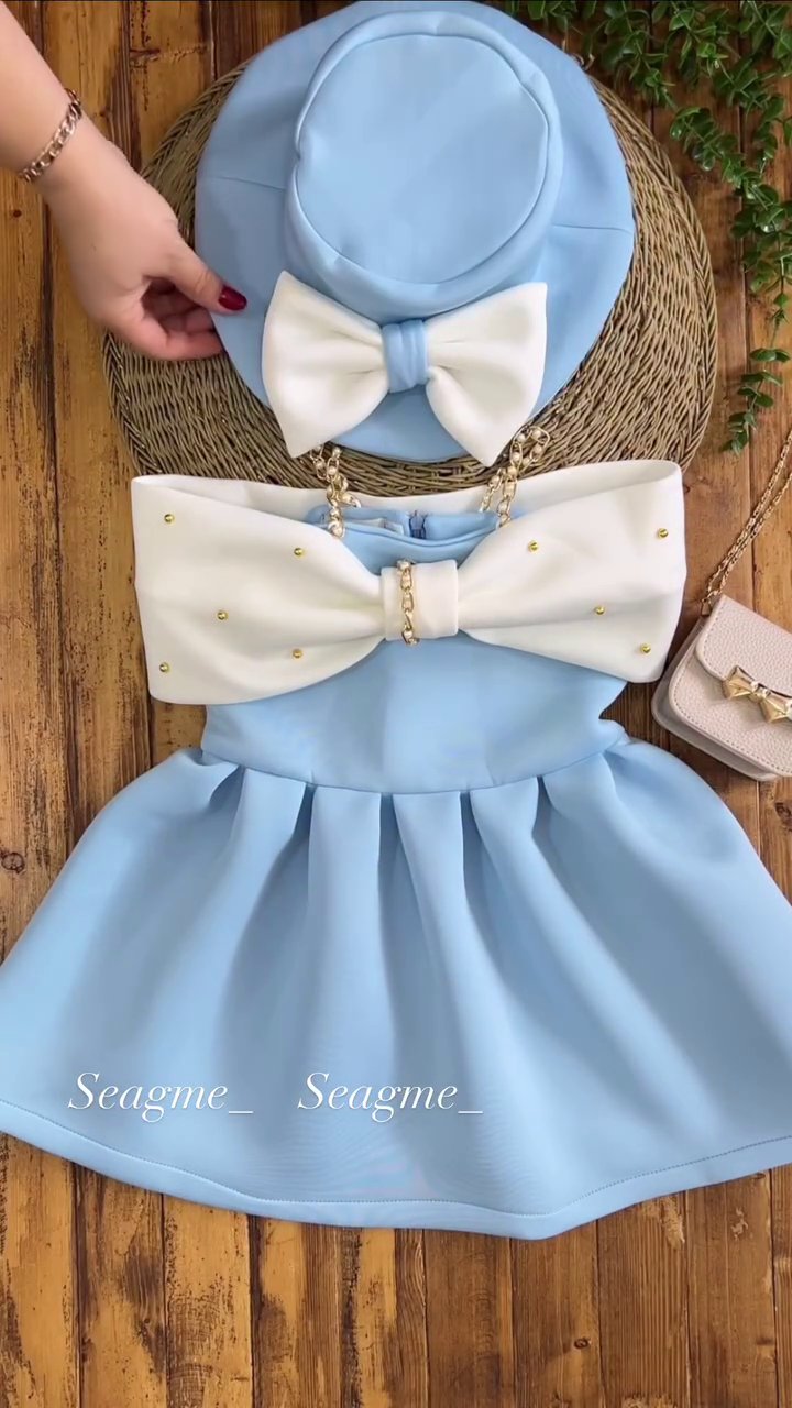 ✨ Adorable Princess Bow Dress – Pastel Elegance Collection ✨