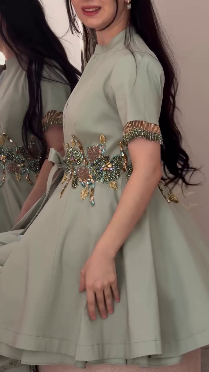 ✨ Mint Pearl Luxe Embroidered Co-ord Set – Premium Partywear Edition ✨ A modern, stylish, and gorgeously embellished outfit for women who want ethnic elegance with a contemporary twist. 💚✨🌟