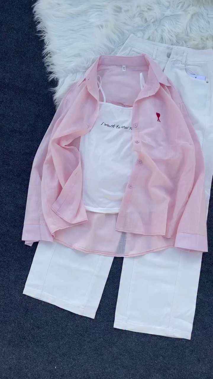 💗👚 “Soft Blush Korean Co-ord Set – Pastel Perfection for Everyday Chic” 👚💗