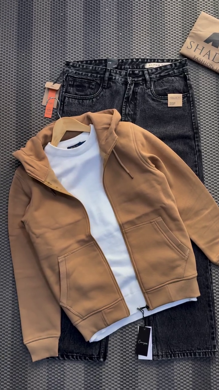 ✨ Premium Casual Hoodie & Denim Set for Men – Street Smart Style for Everyday Comfort! ✨