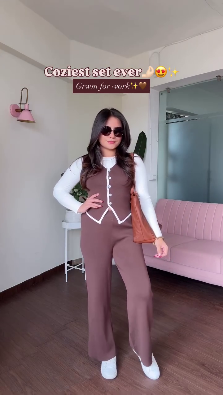 ☕✨ “Coziest Workwear 2-Piece Set – Soft, Stylish & Effortlessly Chic!” ✨☕  Comfort • Style • Everyday Elegance • Available in XXS–XXL & Multiple Colours/Designs