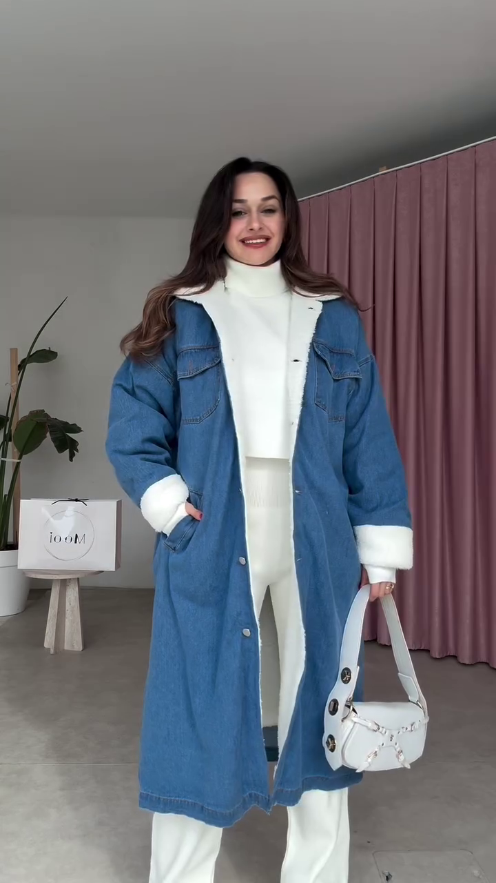 💙❄️ “Ultimate Winter Denim Fur-Lined Long Coat – Cozy Luxe Edition” ❄️💙  Available in Multiple Designs, Colours & Sizes XXS–XXL