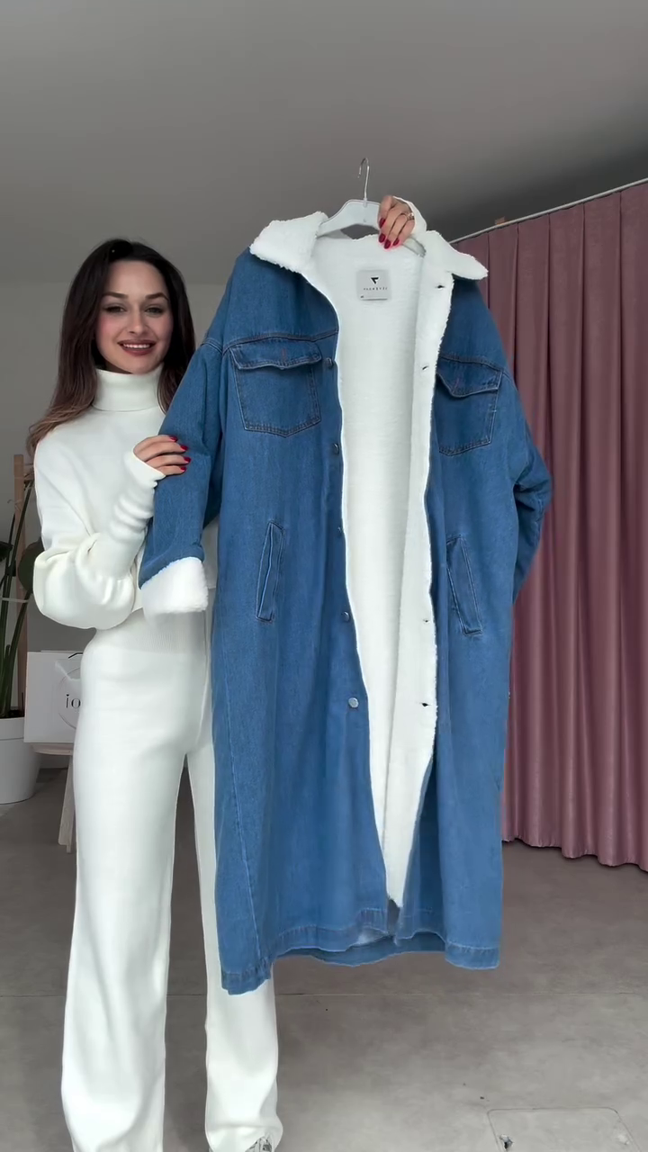 💙❄️ “Ultimate Winter Denim Fur-Lined Long Coat – Cozy Luxe Edition” ❄️💙  Available in Multiple Designs, Colours & Sizes XXS–XXL