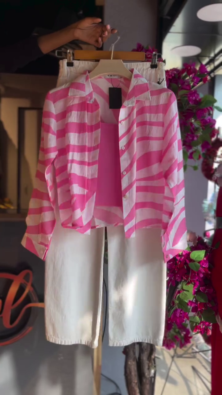 💗✨ Candy Stripe Chic 3-Piece Co-Ord Set – Fresh Summer Edit (XXS–XXL) ✨💗