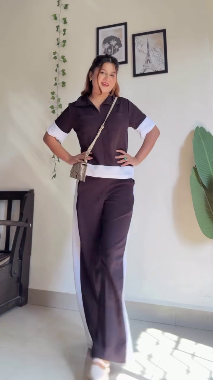 🤎 Cocoa Chic Ribbed Co-Ord Set – Effortless Lounge Luxe Collection ✨