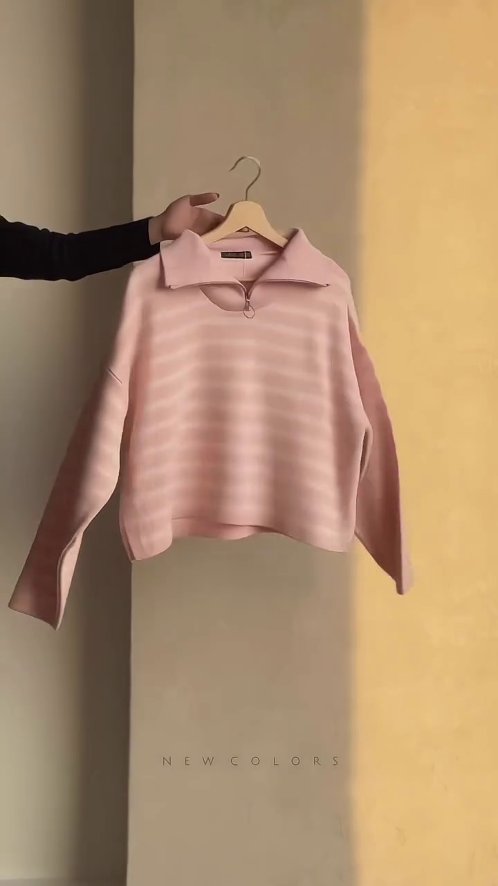 🌸 Blush Breeze Half-Zip Knit Top – Cozy Chic Collection ✨