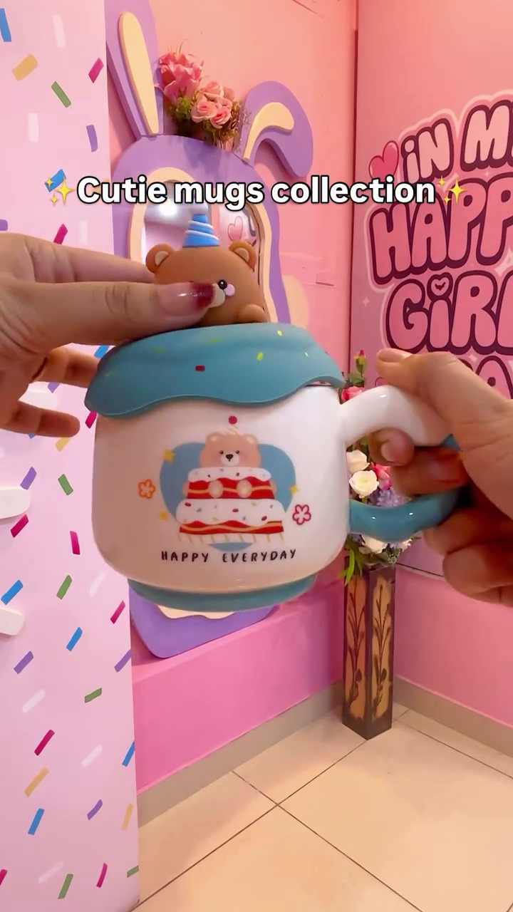 🧸✨ Happy Everyday Bear Ceramic Mug – Cutie Collection Special ✨🧸