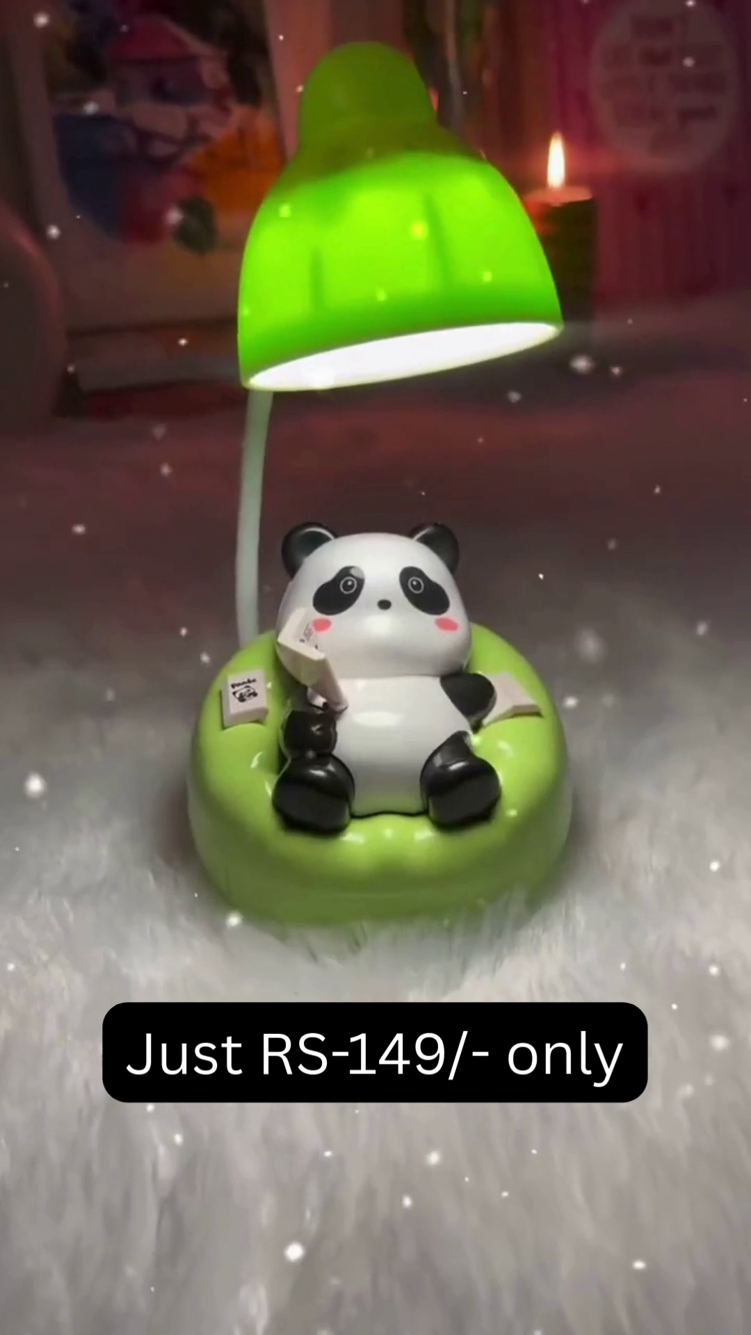 🐼✨ Panda Glow Mini Table Lamp – Cute Cozy Night Companion 💚