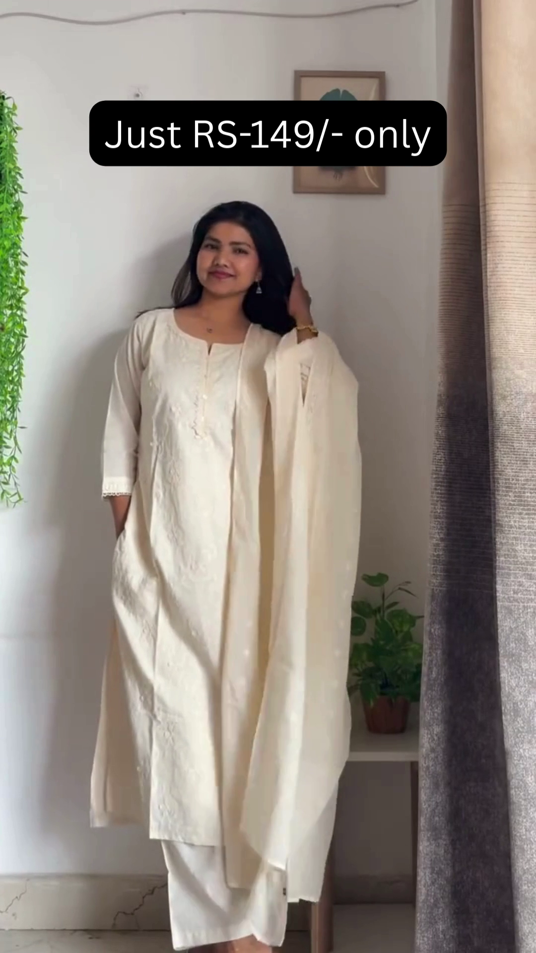 🤍 Ivory Elegance Classic Kurta Set – Timeless Grace Collection ✨