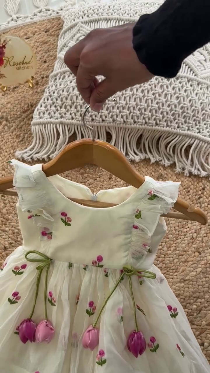 🌸 Little Rose Garden Party Dress – Princess Floral Collection