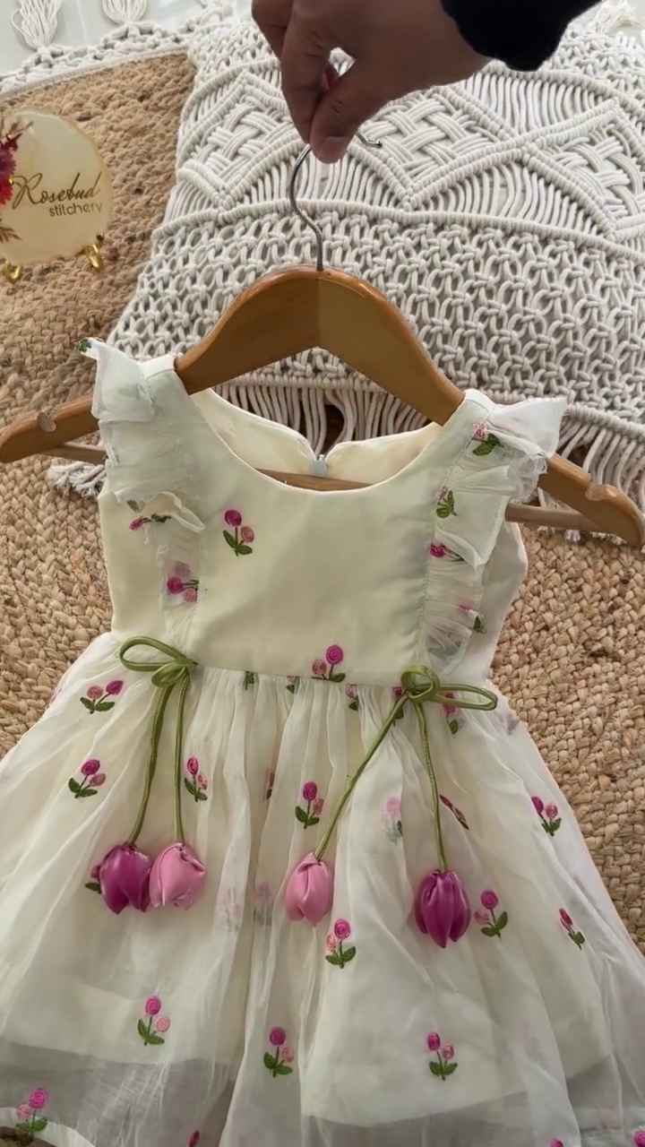 🌸 Little Rose Garden Party Dress – Princess Floral Collection
