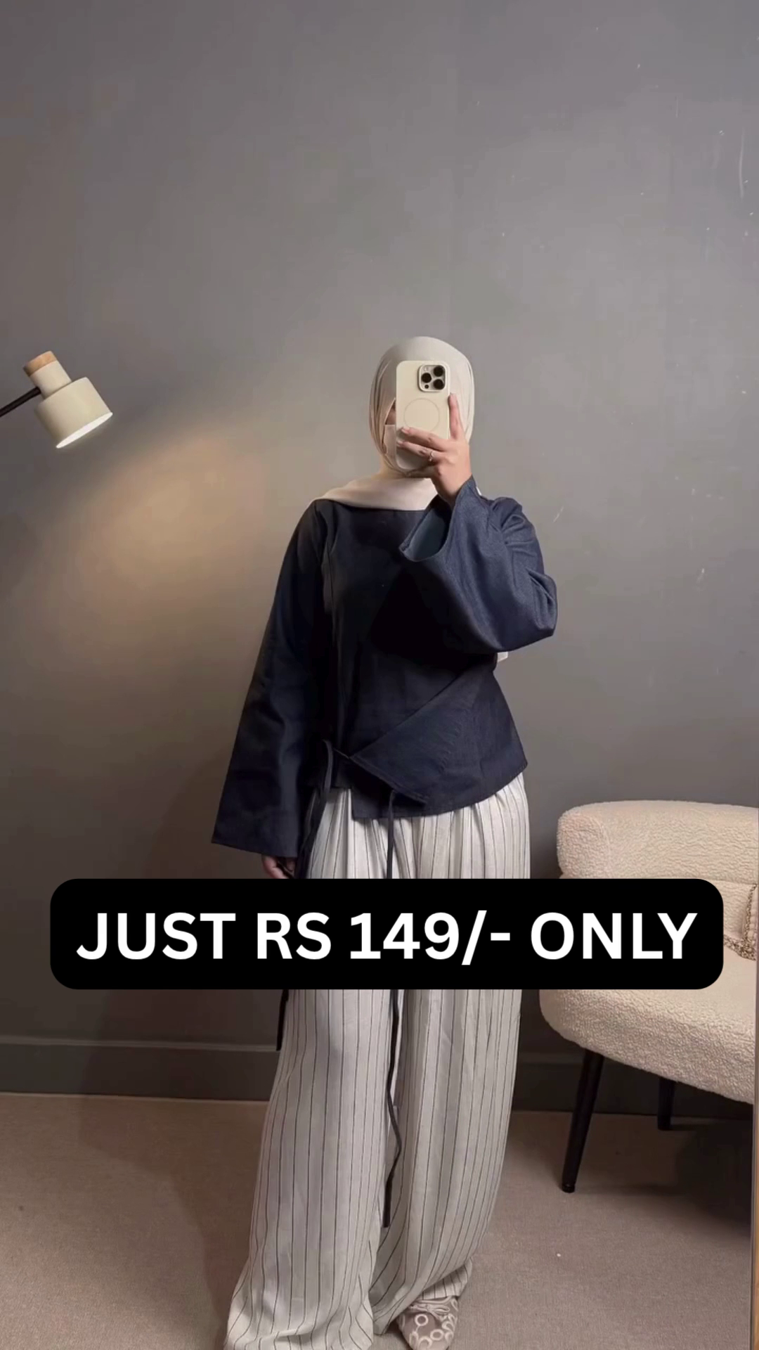 Midnight Muse Tie-Up Top 💫 | Elegant Modest Chic Co-ord Essential