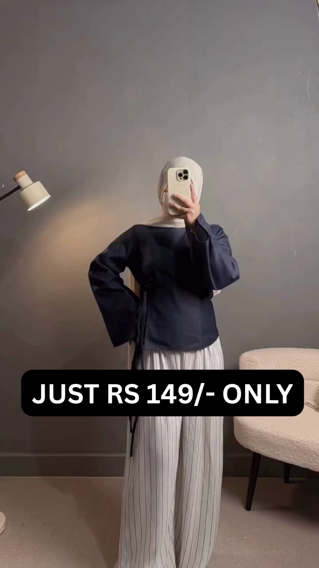 Midnight Muse Tie-Up Top 💫 | Elegant Modest Chic Co-ord Essential