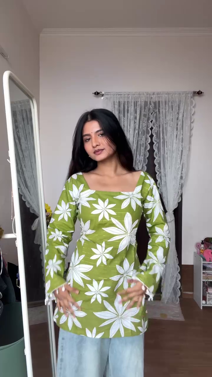 🌿 Fresh Bloom Floral Kurta – Everyday Chic Collection 🌿