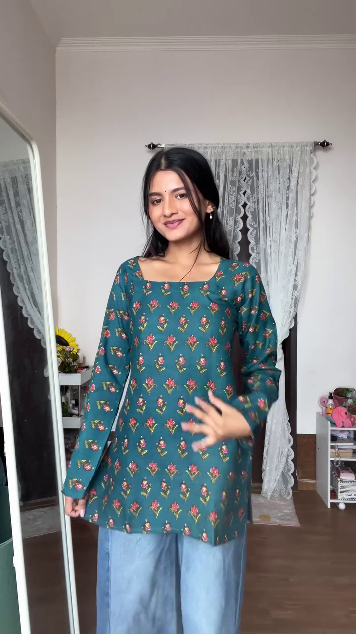 🌿 Fresh Bloom Floral Kurta – Everyday Chic Collection 🌿