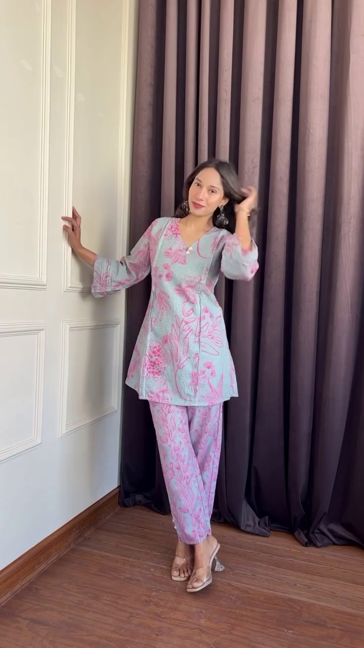 🖤 Monochrome Magic Printed Kurta Set – Elegant Fusion Collection 🤍