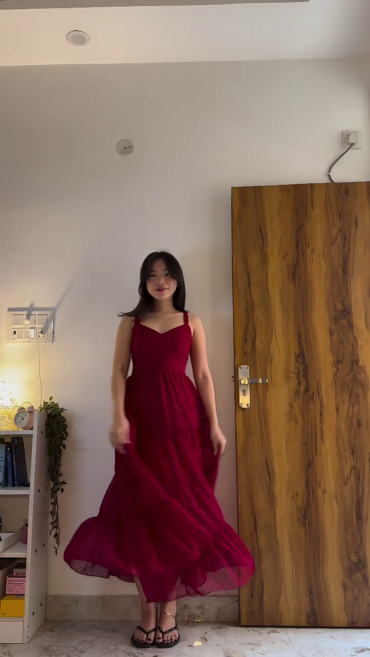 ❤️ Crimson Breeze Flowy Maxi Dress – Effortless Elegance Collection ❤️