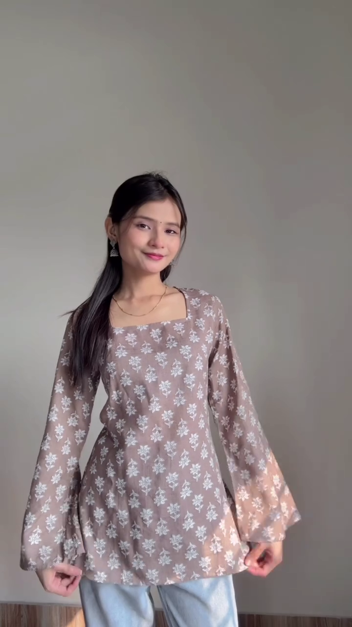 🌸 Pink Aura Printed Kurta Top – Everyday Elegance Collection 🌸