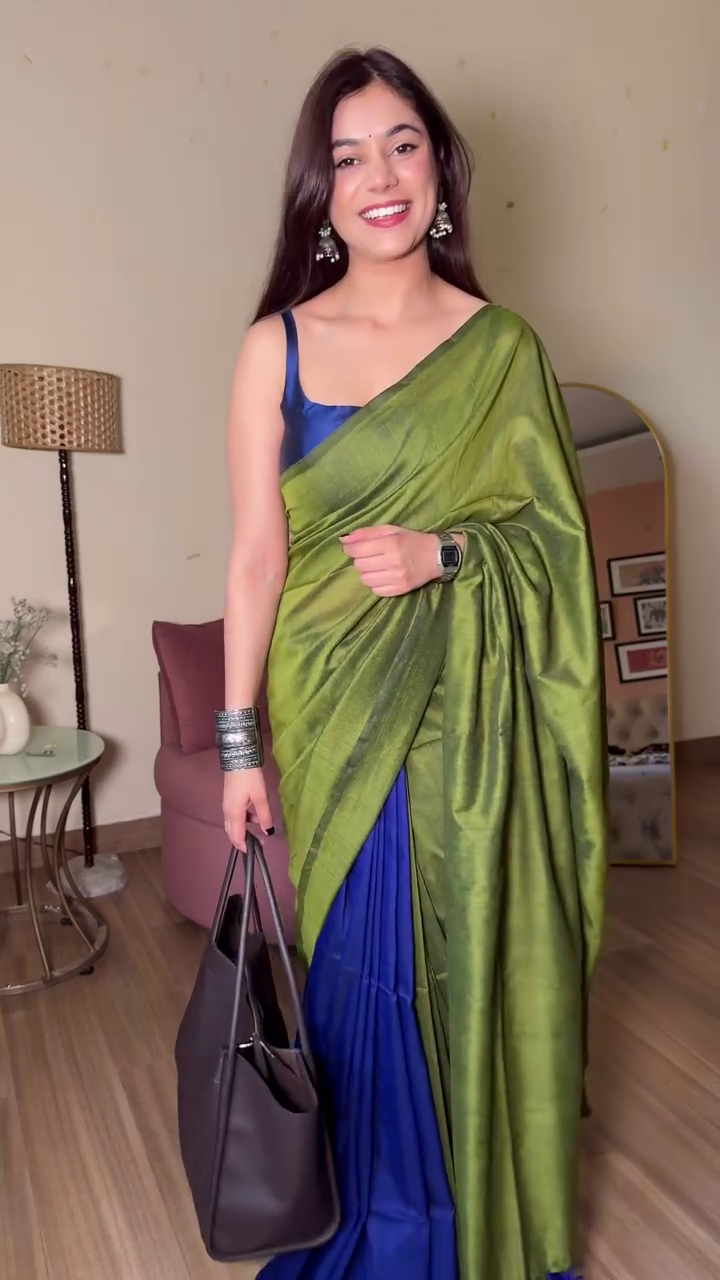 Royal Cocoa Silk Saree 🤎✨ | Elegant Draped Classic with Luxe Shine