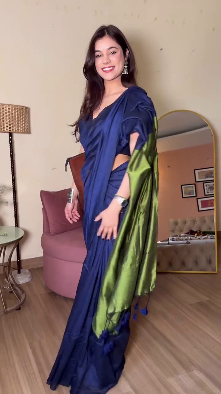 Royal Cocoa Silk Saree 🤎✨ | Elegant Draped Classic with Luxe Shine