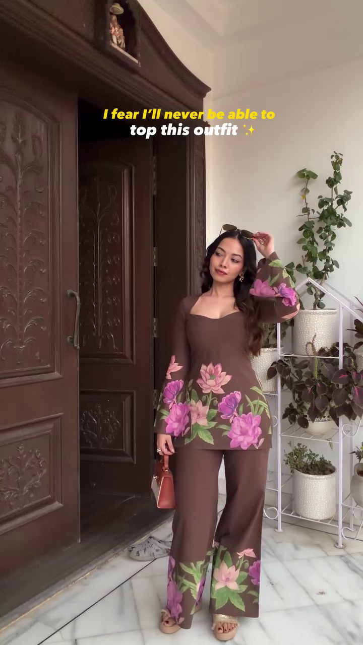 Blush Bloom Co-ord Set 🌷💖 | Floral Printed Elegant Summer Coord Outfit