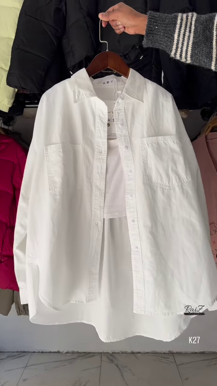 Oversized Cotton Shirt – Effortless Chic in 5 Colors