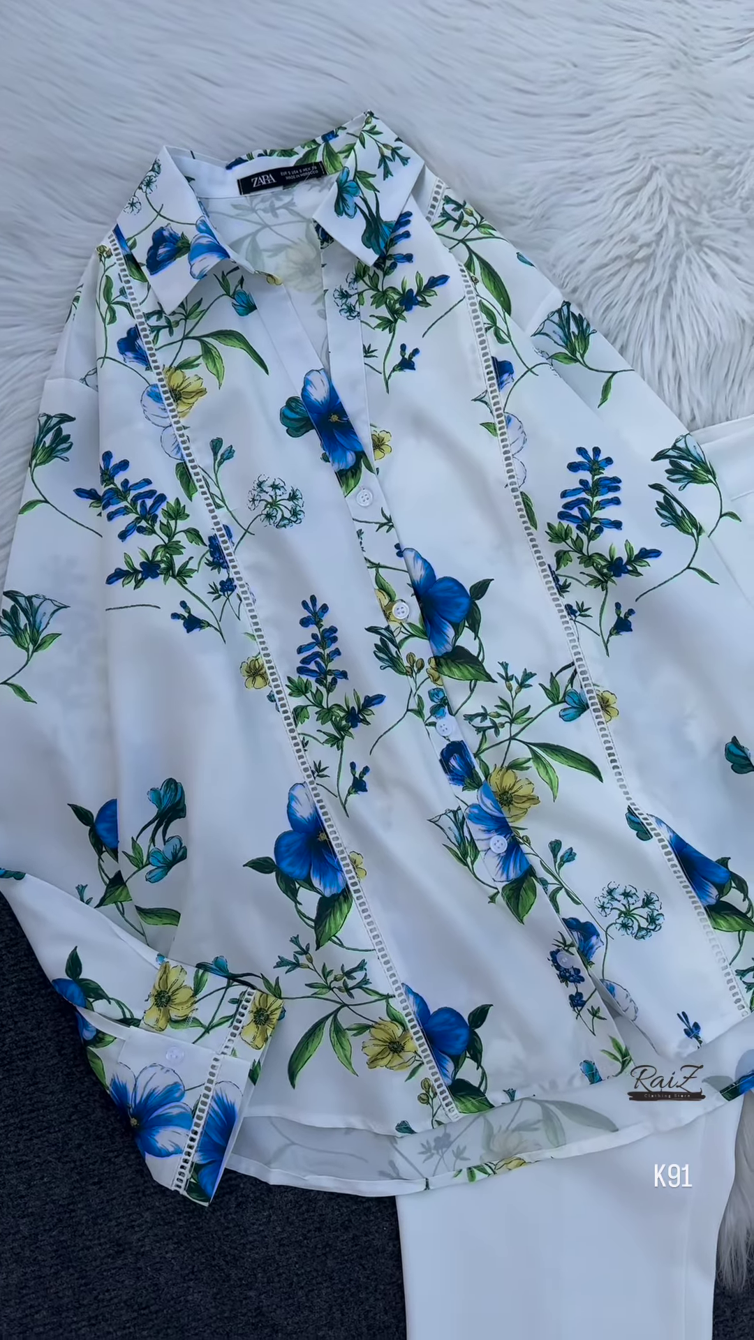 Elegant Floral Print Blouse – A Touch of Sophistication & Freshness - Image 2