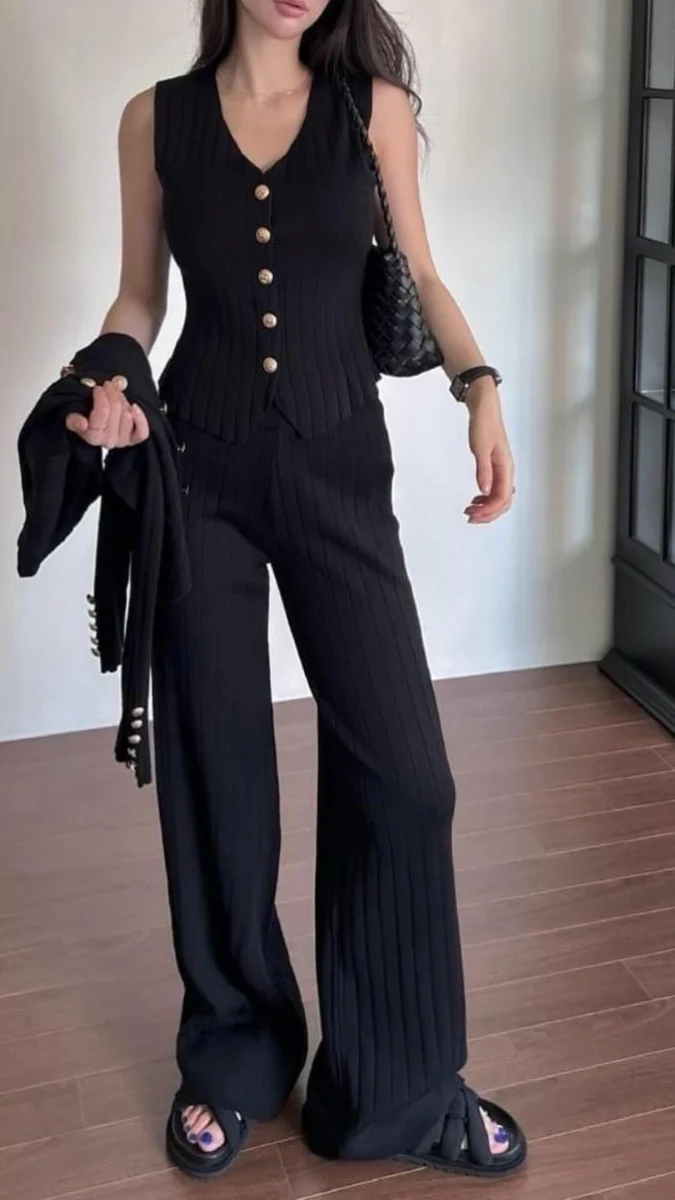 3Pc Vest Inner Coord Set for Winter - Image 3