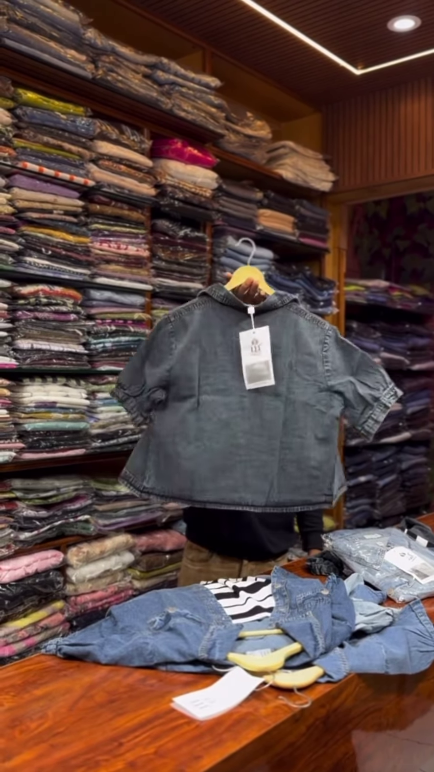 Classic Denim Button-Down Shirt with Chest Pocket and Long Sleeves for Men - Image 6