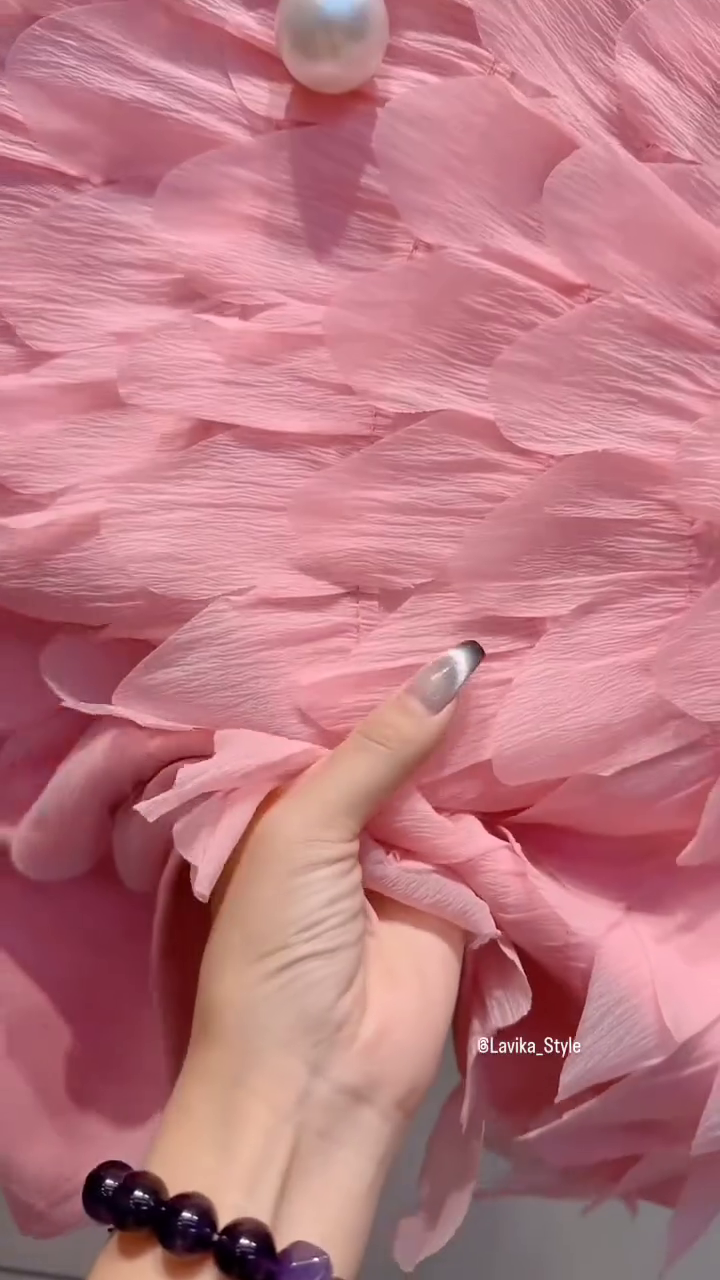 TODDLER GIRLS FUZZY SLEEVE PEACH COLOR DRESS - Image 11