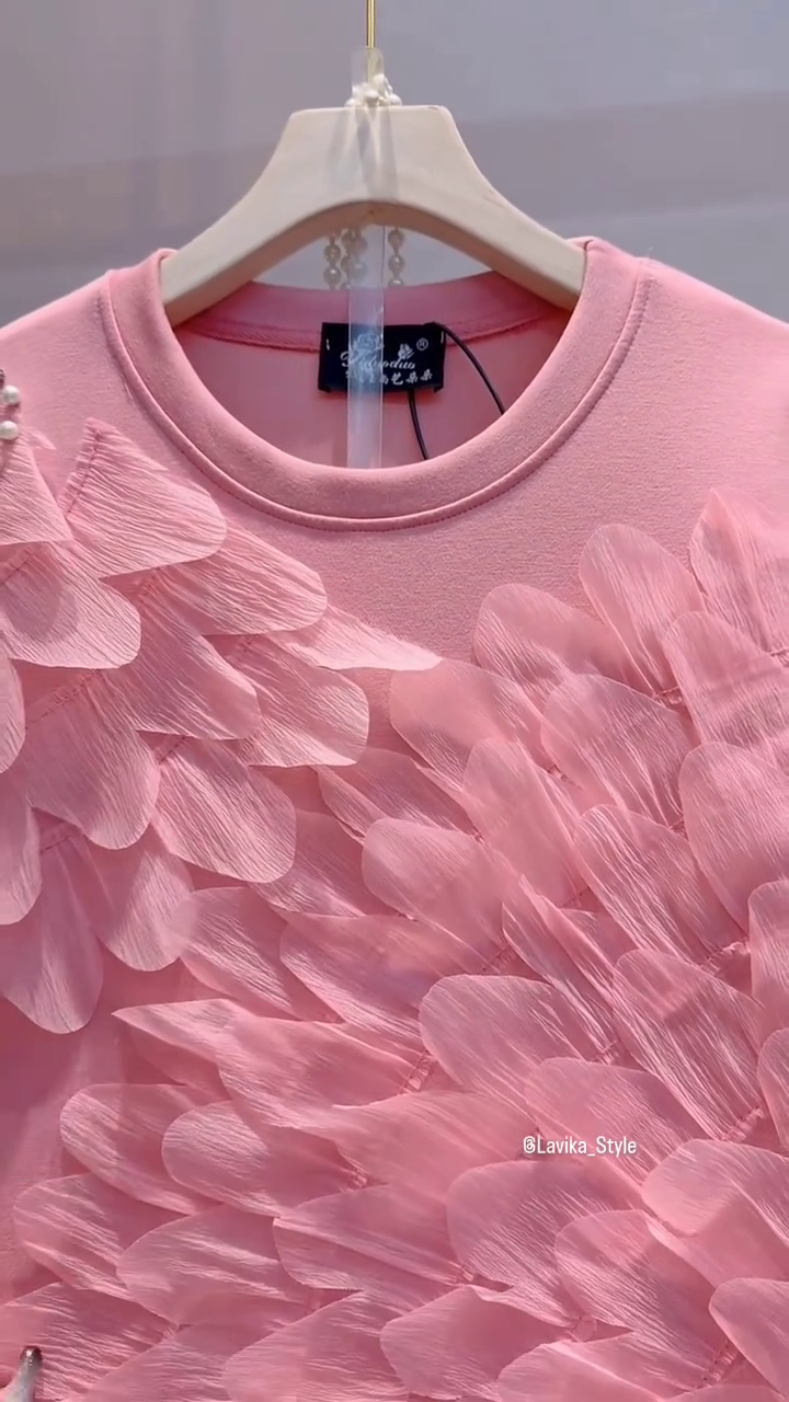 TODDLER GIRLS FUZZY SLEEVE PEACH COLOR DRESS - Image 7