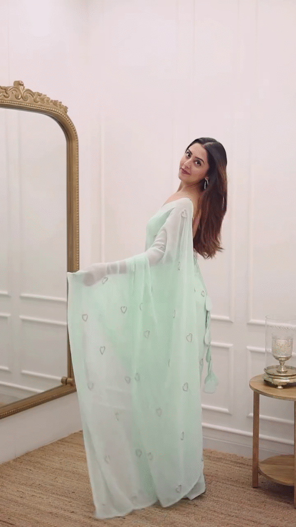 Chiffon Embellished Sarees - Buy Chiffon Embellished Sarees online in India