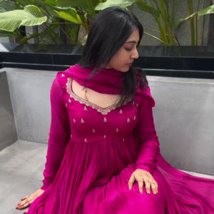 Women's Designer Gown Set Foe Women With Pant And Dupatta