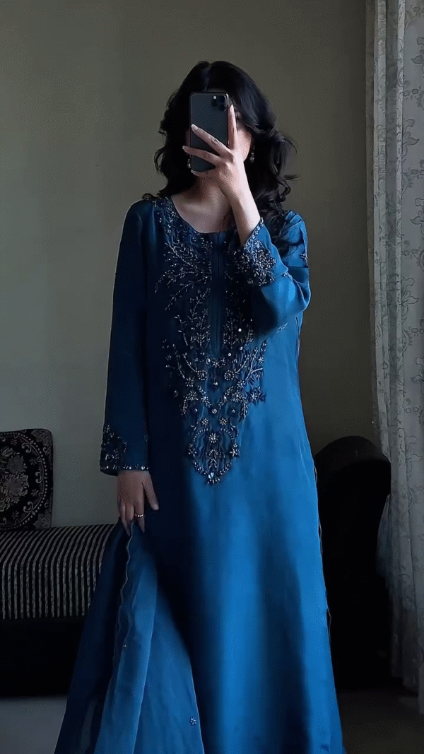 Launching New Đěsigner Party Wear Look Pur Natural Crepe Top & Palazzo With Dupatta set - Image 18
